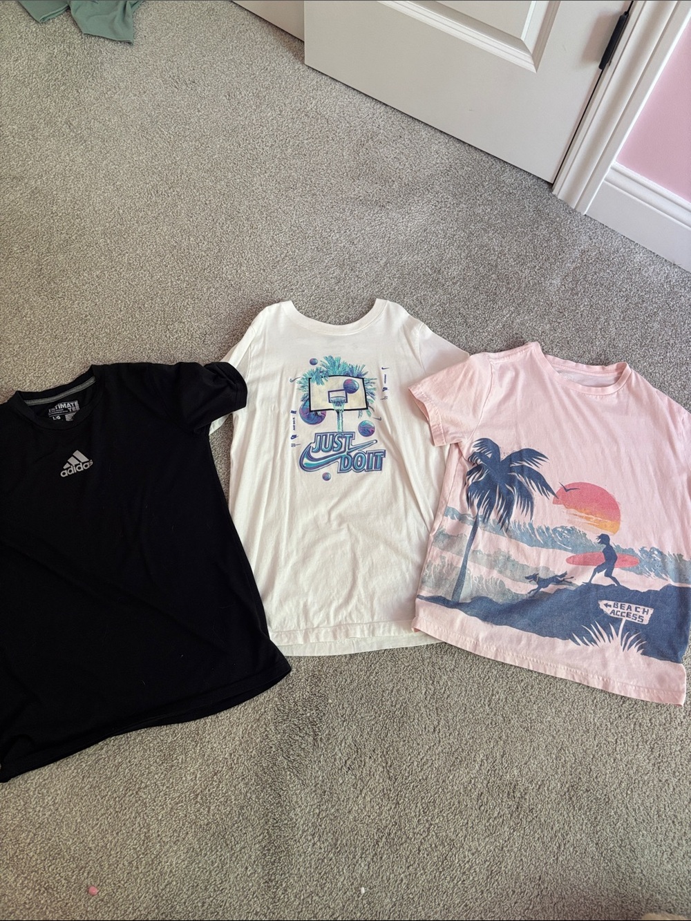 Nike White Kids Short Sleeve 'Just Do It' Graphic Tee